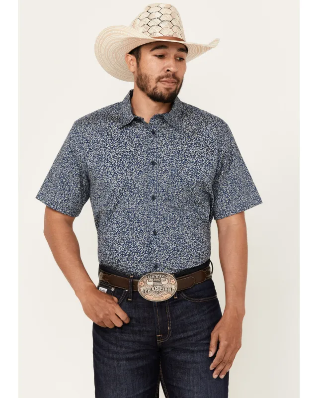 Cody James Men's Open Meadow Floral Print Short Sleeve Button-Down Stretch Western Shirt sold by Cody James