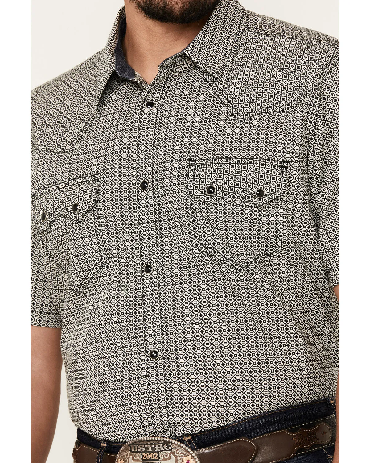 Cody James Men's Pool Party Geo Print Short Sleeve Snap Western Shirt sold by Cody James product image thumbnail 3