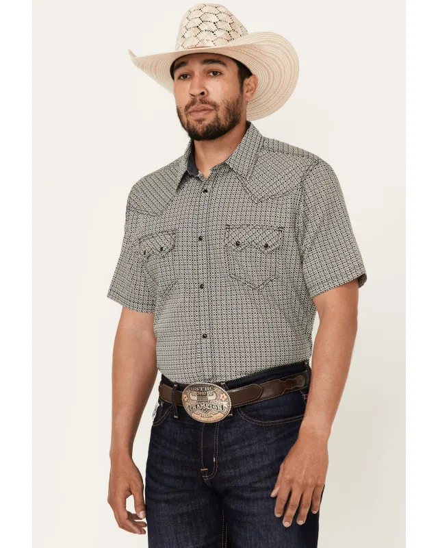 Cody James Men's Pool Party Geo Print Short Sleeve Snap Western Shirt sold by Cody James