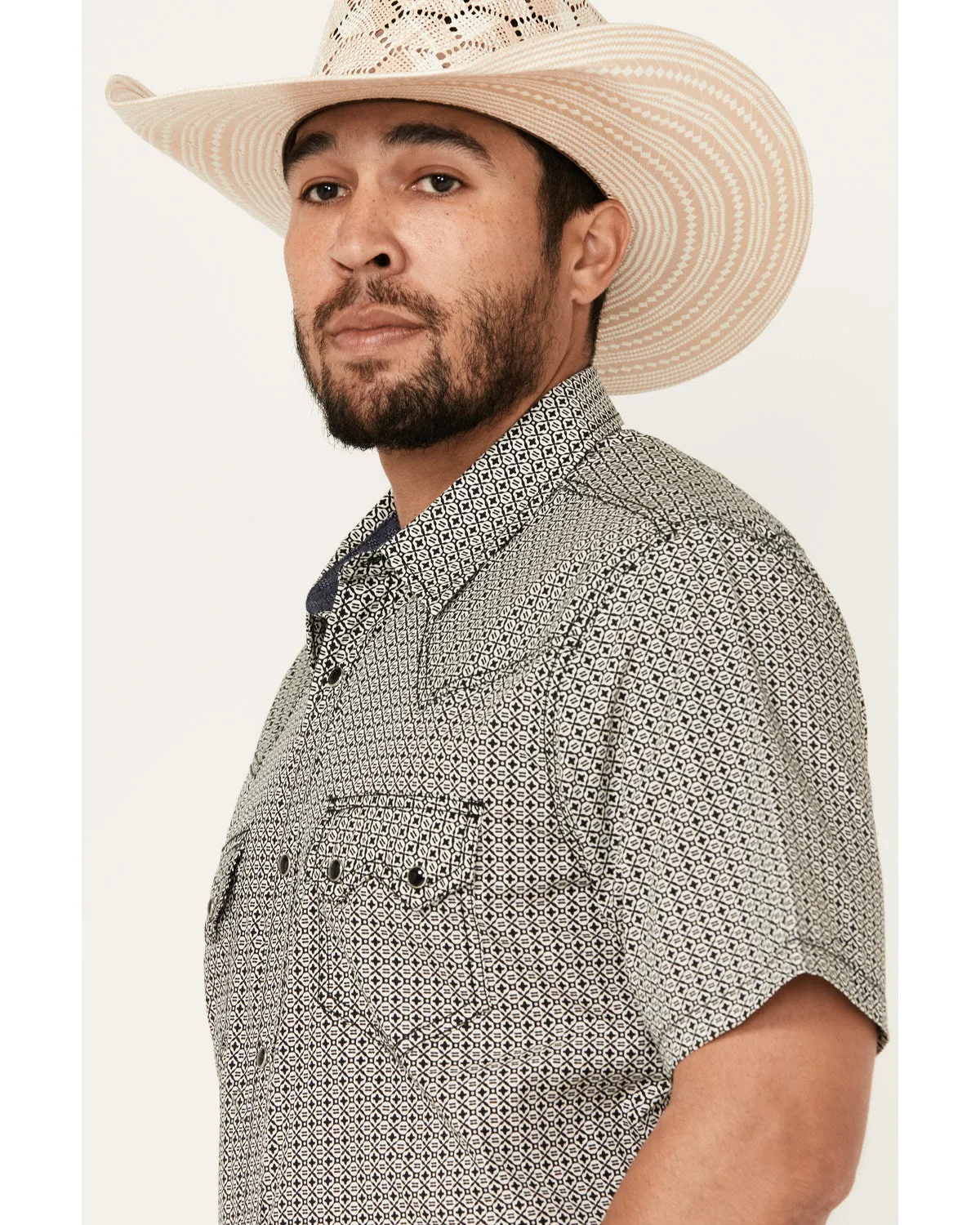Cody James Men's Pool Party Geo Print Short Sleeve Snap Western Shirt sold by Cody James product image thumbnail 2