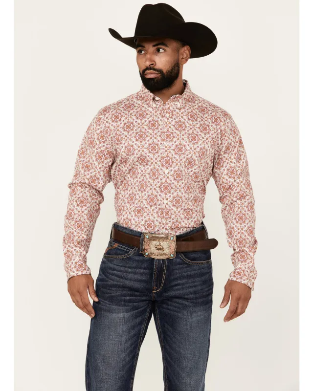 Cody James Men's Lucky One Medallion Print Long Sleeve Button-Down Stretch Western Shirt made by Cody James