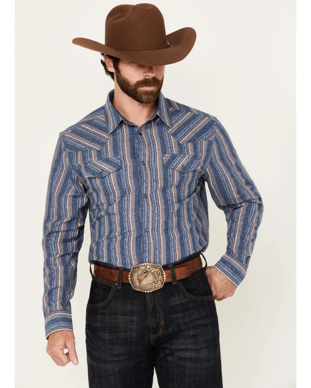 Cody James Men's Alpine Southwestern Striped Long Sleeve Pearl Snap Western Shirt sold by Cody James