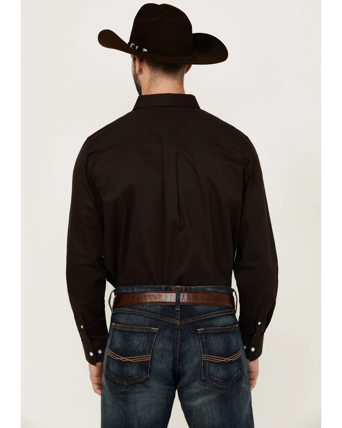 Cody James Men's Basic Solid Long Sleeve Button-Down Stretch Western Shirt sold by Cody James product image thumbnail 4