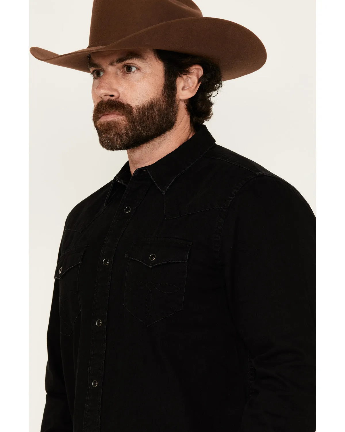 Cody James Men's Solid Long Sleeve Snap Denim Western Shirt - Tall sold by Cody James product image thumbnail 2