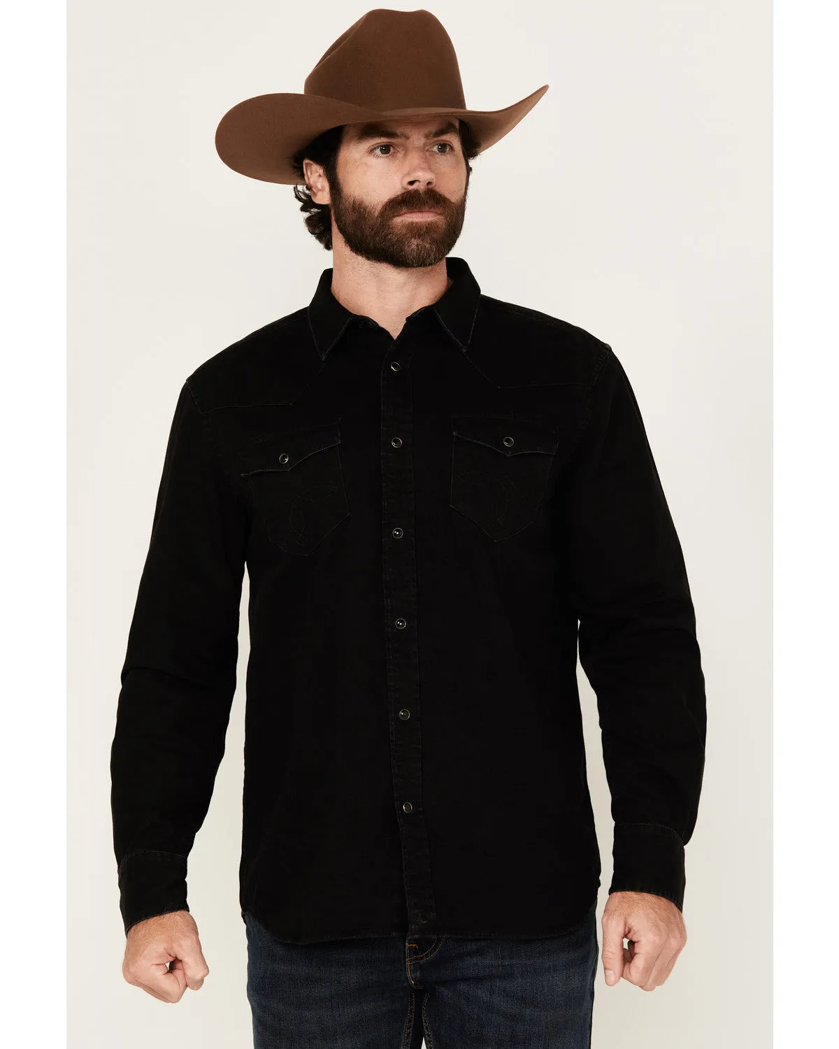Cody James Men's Solid Long Sleeve Snap Denim Western Shirt - Tall sold by Cody James