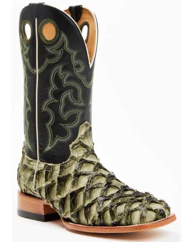 Cody James Men's Malaga Exotic Pirarucu Western Boots - Broad Square Toe sold by Cody James