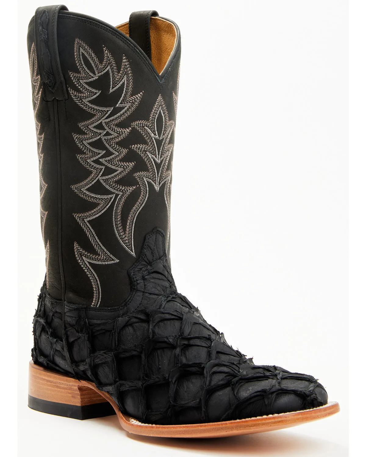 Cody James Men's Exotic Pirarucu Western Boots - Broad Square Toe sold by Cody James