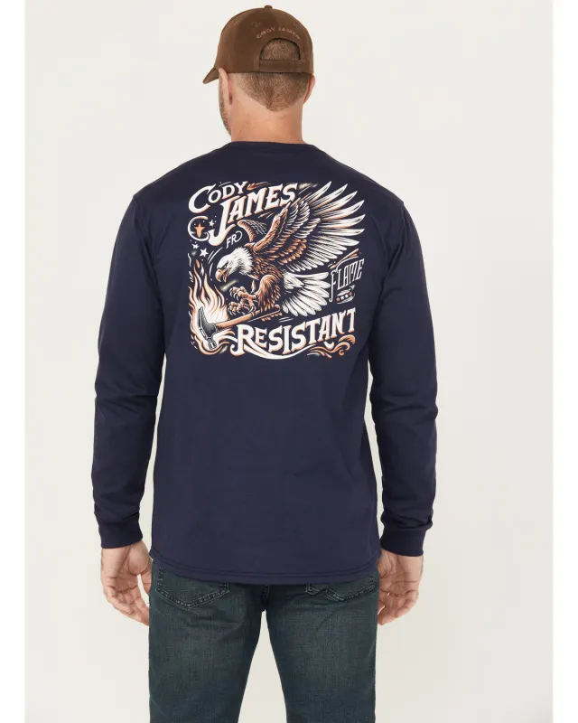 Cody James Men's FR Eagle Long Sleeve Graphic Work T-Shirt sold by Cody James
