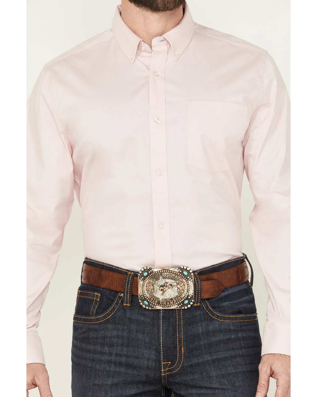 Cody James Men's Performance Twill Solid Long Sleeve Button-Down Stretch Western Shirt sold by Cody James product image thumbnail 3