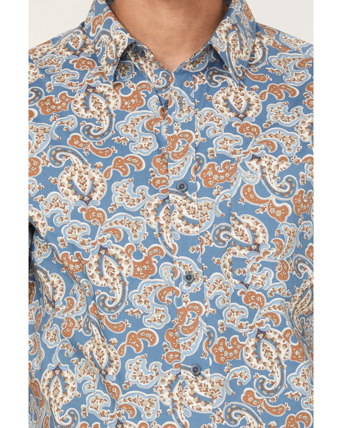Cody James Men's Boise Paisley Print Short Sleeve Button-Down Stretch Western Shirt sold by Cody James product image thumbnail 3
