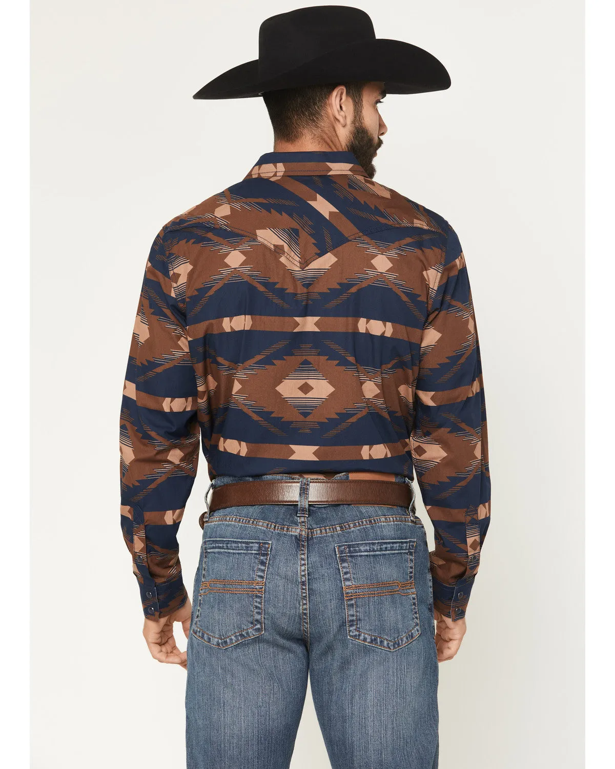 Cody James Men's Red River Range Southwestern Print Long Sleeve Snap Western Shirt sold by Cody James product image thumbnail 4