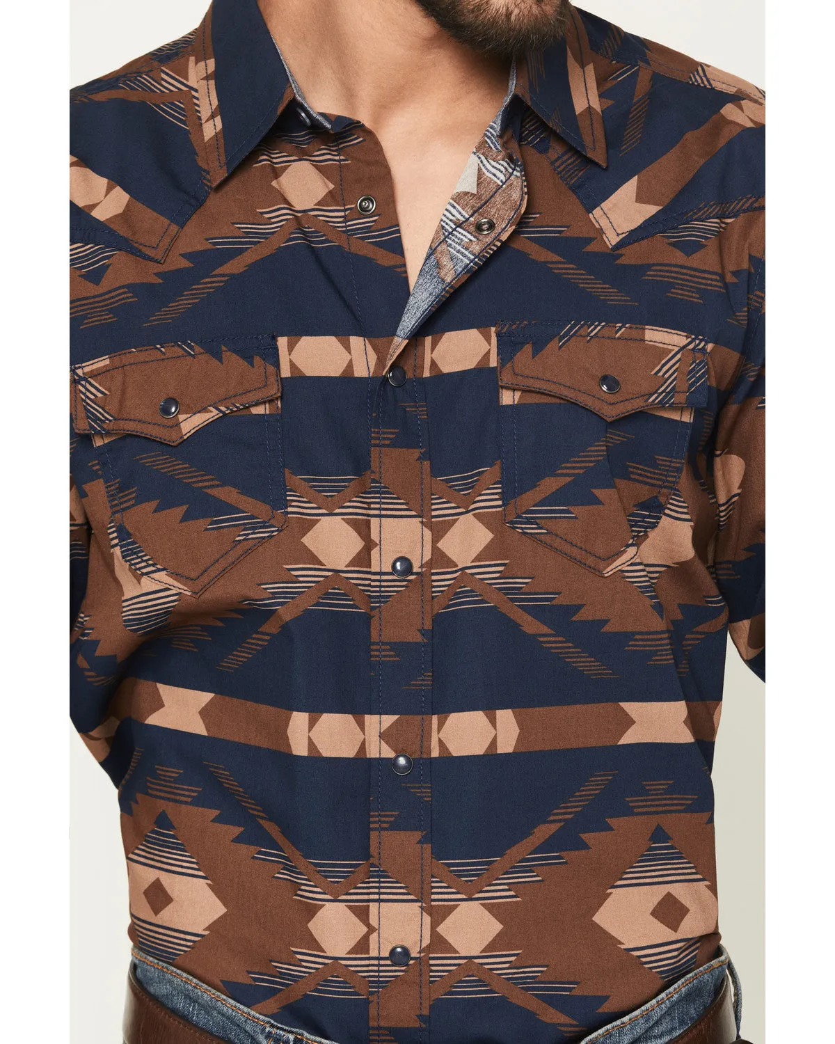 Cody James Men's Red River Range Southwestern Print Long Sleeve Snap Western Shirt sold by Cody James product image thumbnail 3