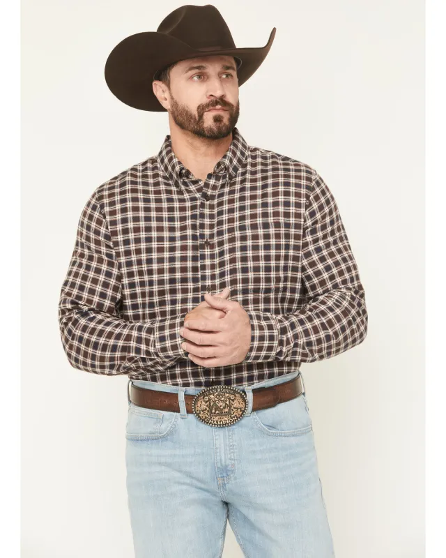 Cody James Men's Rodeo Ridge Plaid Print Long Sleeve Button-Down Stretch Western Shirt sold by Cody James
