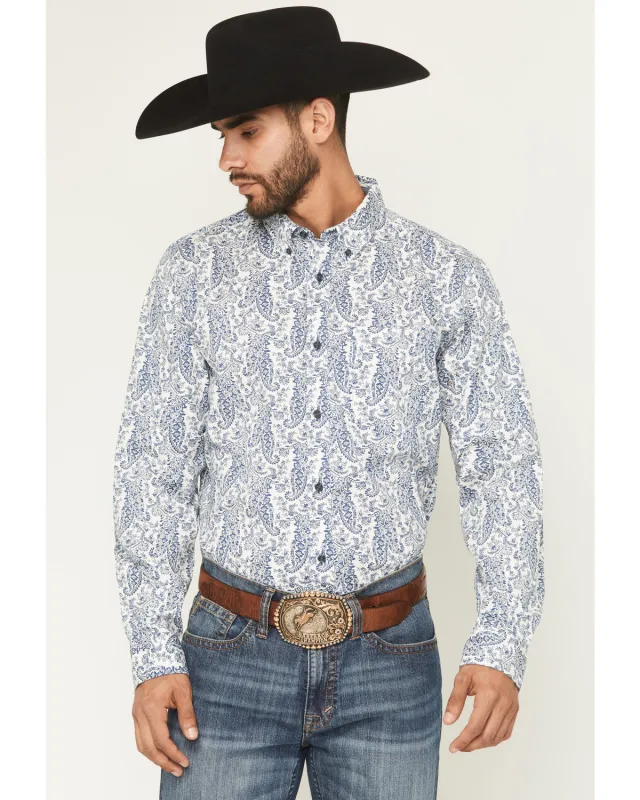 Cody James Men's Dagget 2.0 Paisley Print Long Sleeve Button-Down Stretch Western Shirt sold by Cody James