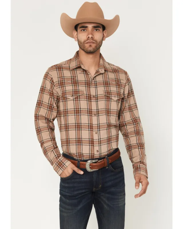 Cody James Black ™978™ Men's Brenden Plaid Print Long Sleeve Button-Down Flannel Shirt sold by Cody James