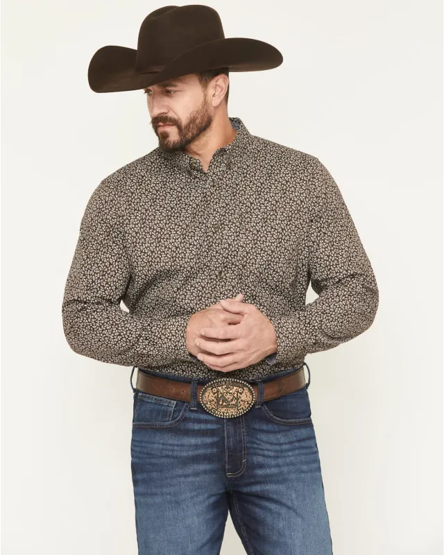 Cody James Men's Denali Ridge Micro Floral Print Long Sleeve Snap Western Shirt made by Cody James