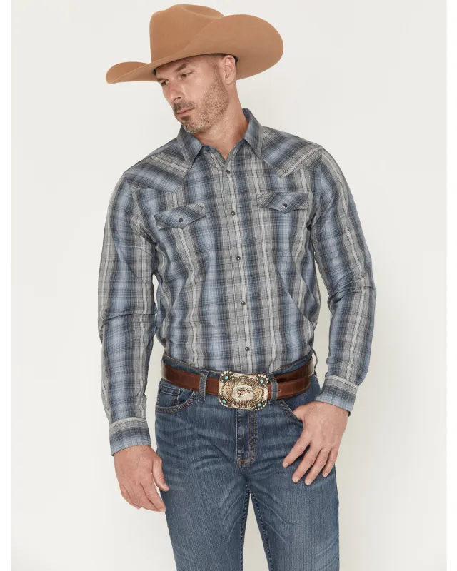 Cody James Men's Wild Creek Plaid Print Long Sleeve Snap Western Shirt sold by Cody James