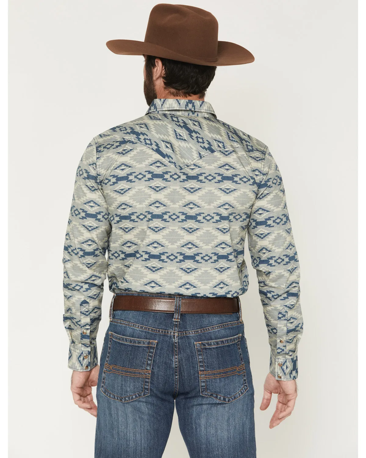 Cody James Men's Wider Southwestern Print Long Sleeve Snap Western Shirt sold by Cody James product image thumbnail 4