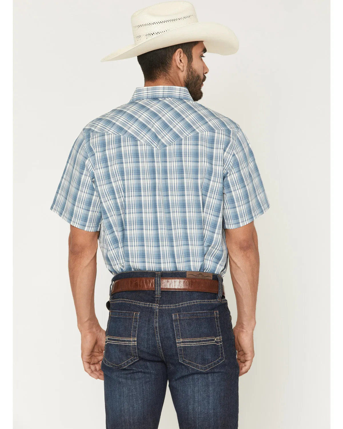 Cody James Men's Briggs Plaid Print Short Sleeve Snap Western Shirt sold by Cody James product image thumbnail 4