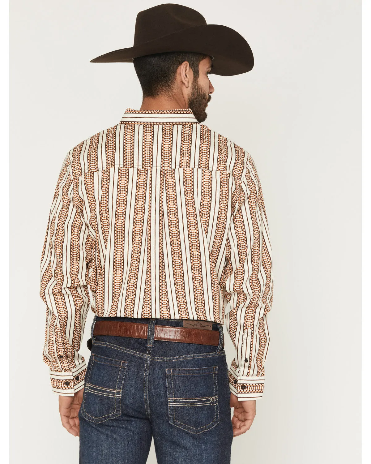 Cody James Men's Waylon Geo Stripe Print Long Sleeve Button-Down Stretch Western Shirt sold by Cody James product image thumbnail 4