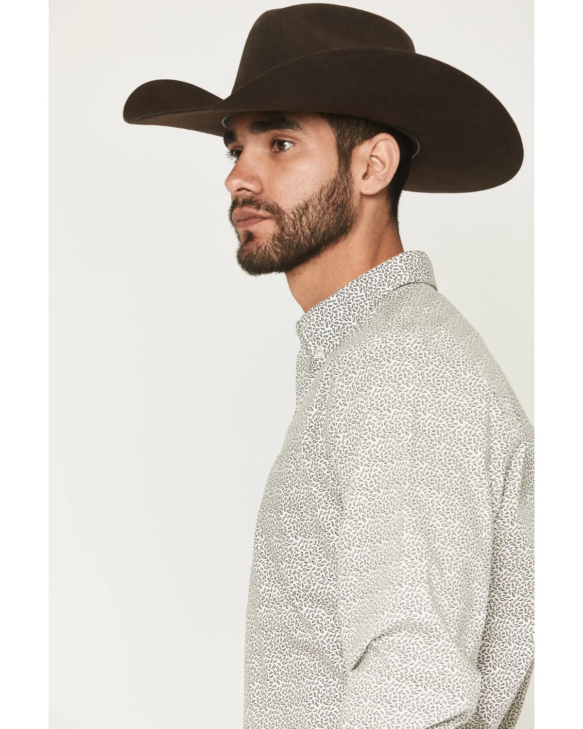 Cody James Men's Rhett Micro Paisley Print Long Sleeve Button-Down Stretch Western Shirt sold by Cody James product image thumbnail 2
