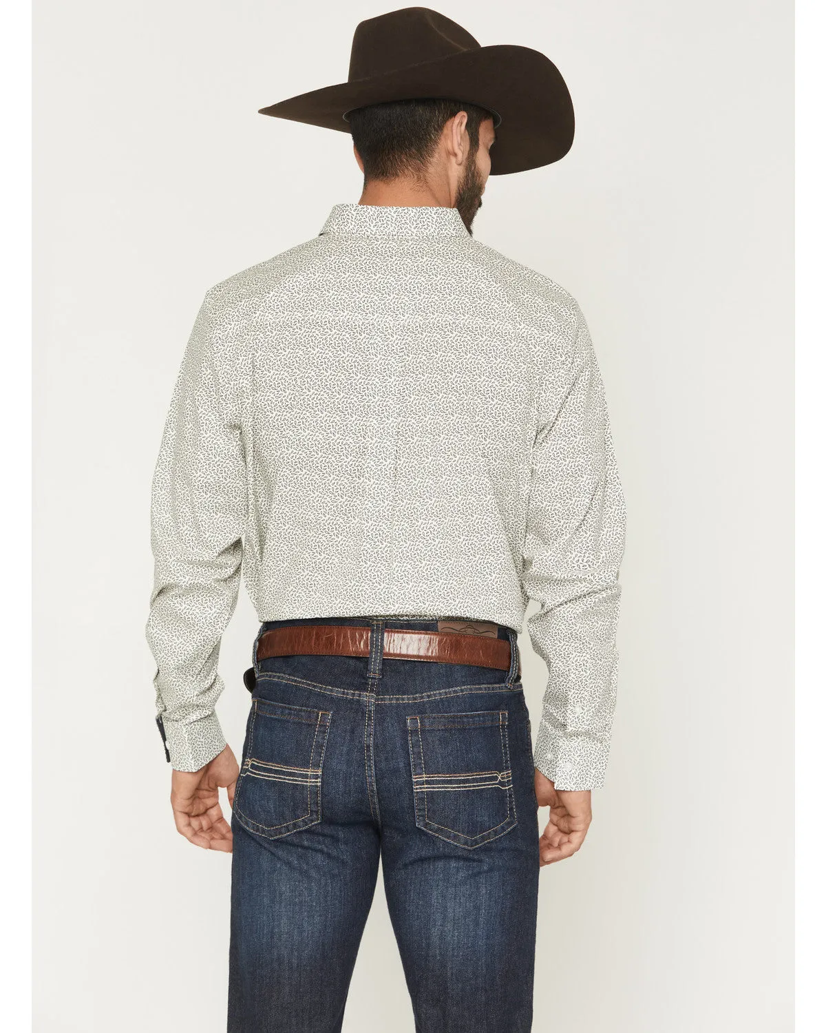 Cody James Men's Rhett Micro Paisley Print Long Sleeve Button-Down Stretch Western Shirt sold by Cody James product image thumbnail 4