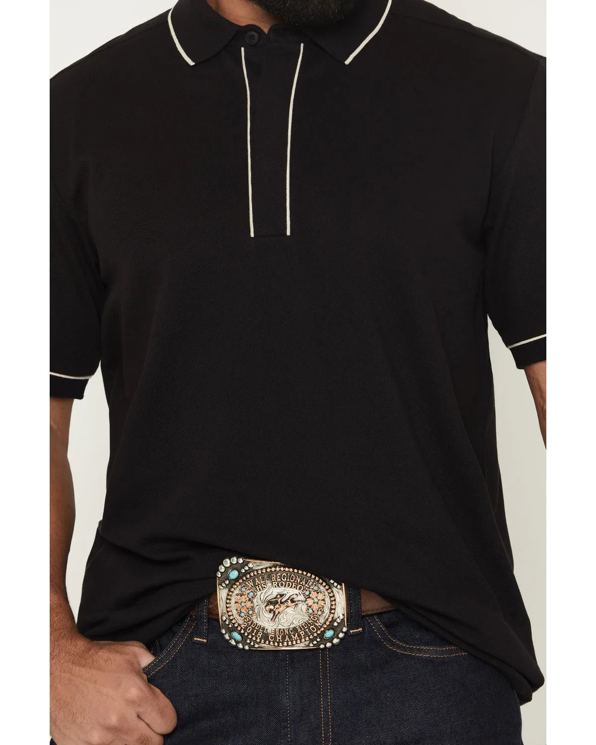 Cody James Black 1978® Men's Cooper Solid Short Sleeve Stretch Polo sold by Cody James product image thumbnail 3