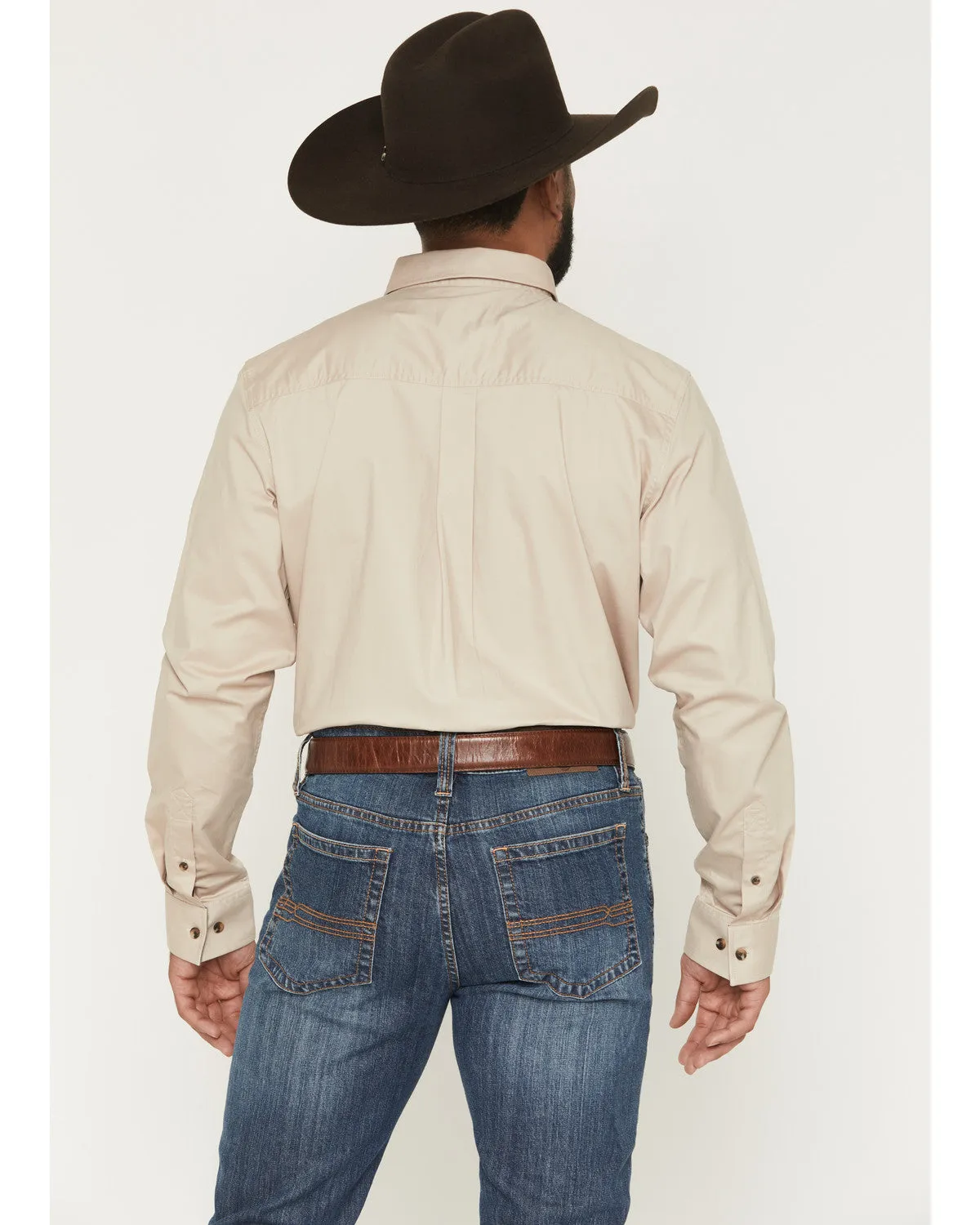 Cody James Men's Basic Solid Long Sleeve Button-Down Stretch Western Shirt - Tall sold by Cody James product image thumbnail 4
