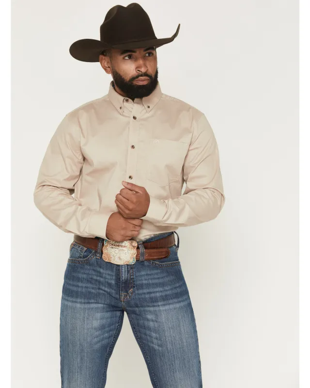 Cody James Men's Basic Solid Long Sleeve Button-Down Stretch Western Shirt - Tall sold by Cody James