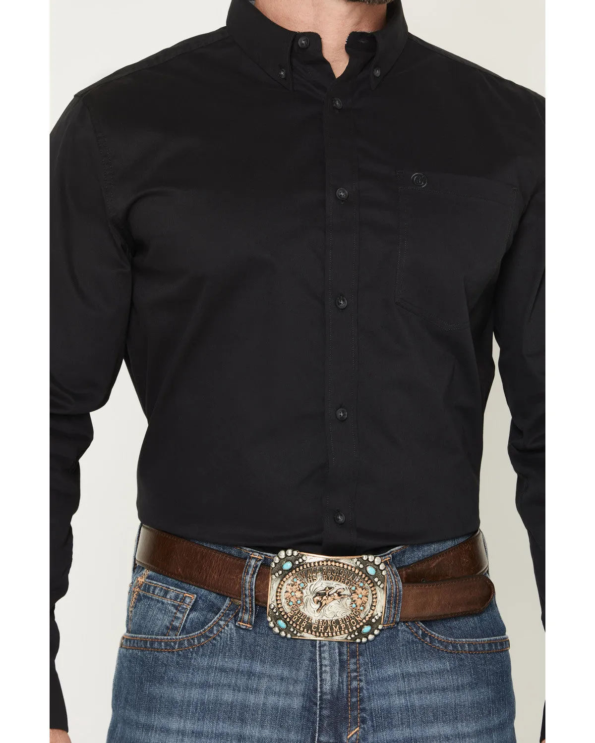 Cody James Men's Basic Solid Long Sleeve Button-Down Stretch Western Shirt - Tall sold by Cody James product image thumbnail 3