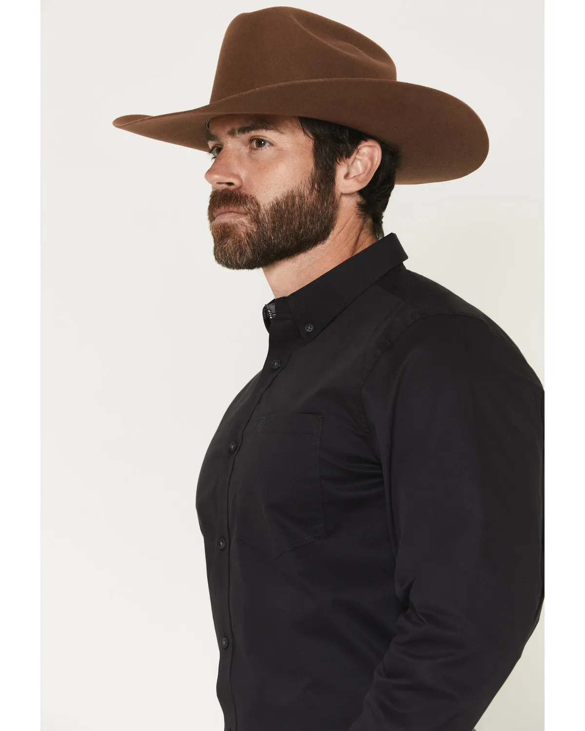 Cody James Men's Basic Solid Long Sleeve Button-Down Stretch Western Shirt - Big sold by Cody James product image thumbnail 2