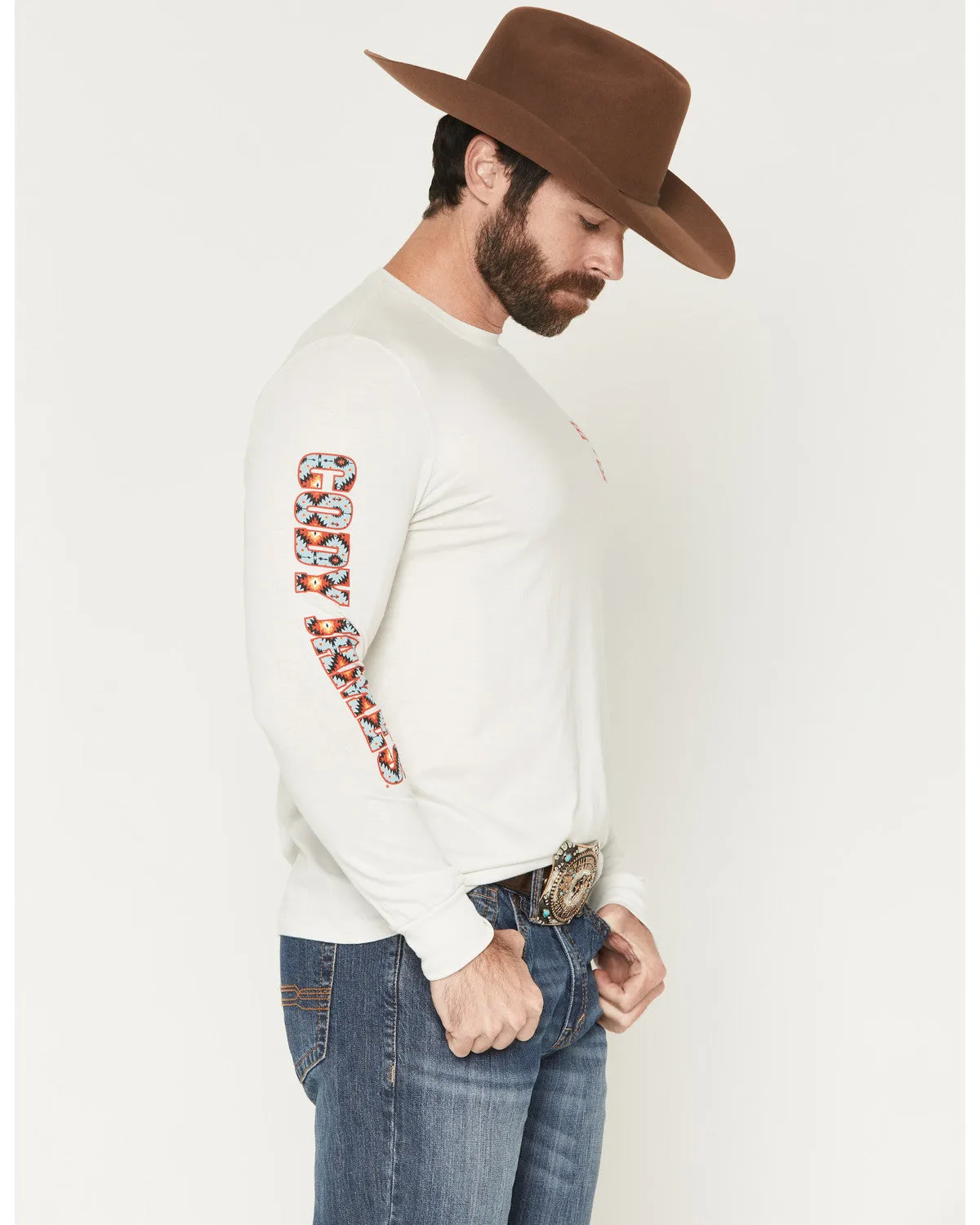 Cody James Men's Southwestern Logo Long Sleeve Graphic T-Shirt sold by Cody James product image thumbnail 2