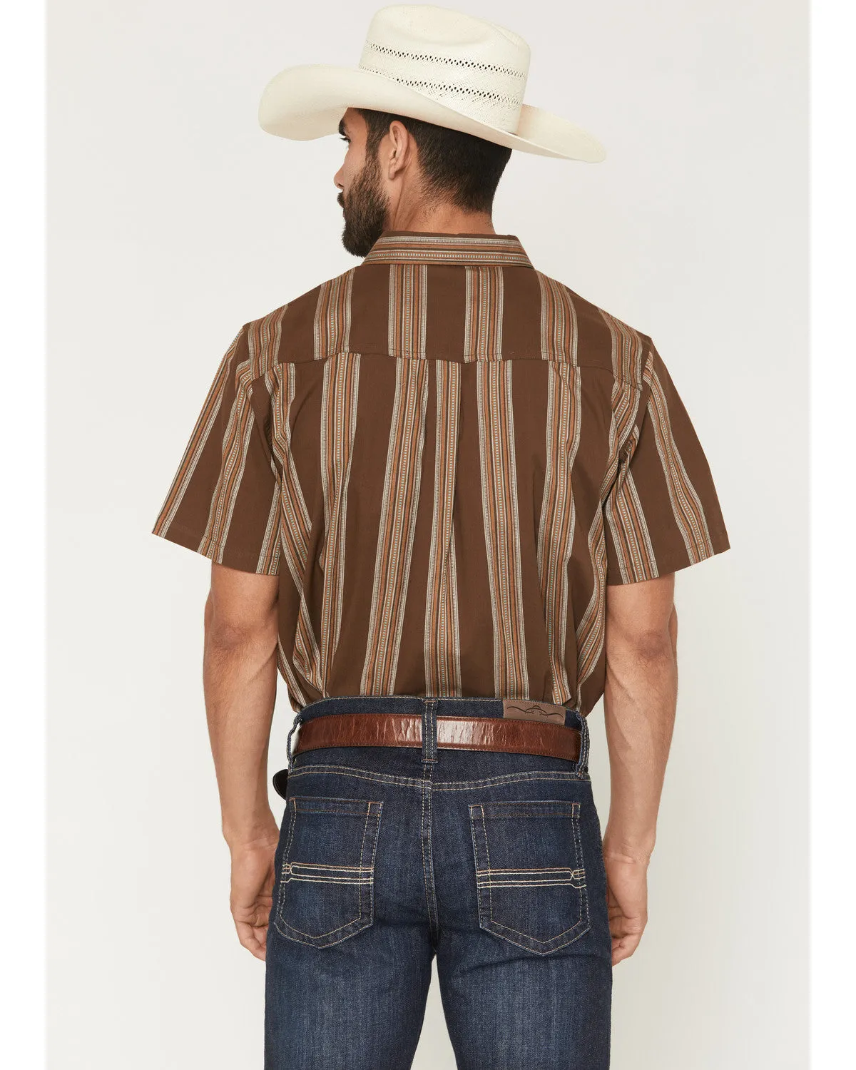 Cody James Silas Stripe Print Short Sleeve Button-Down Stretch Western Shirt sold by Cody James product image thumbnail 4