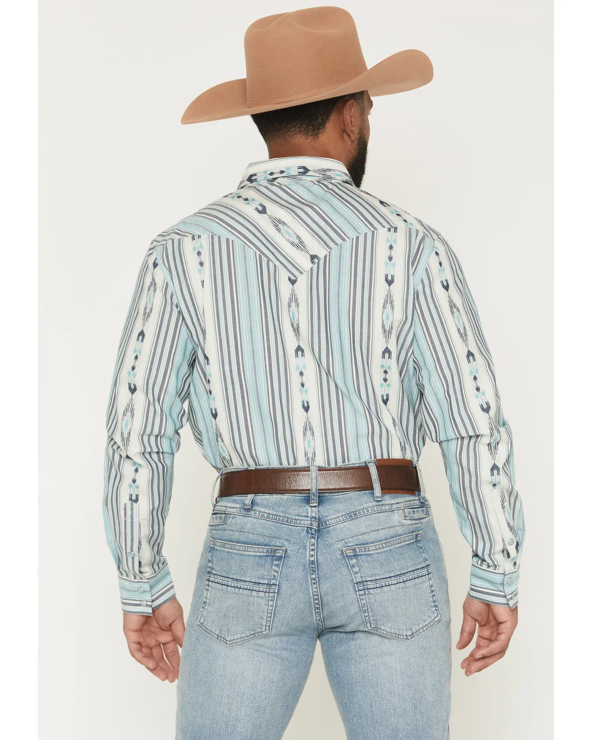 Cody James Men's Heath Southwestern Striped Long Sleeve Snap Stretch Western Shirt sold by Cody James product image thumbnail 4