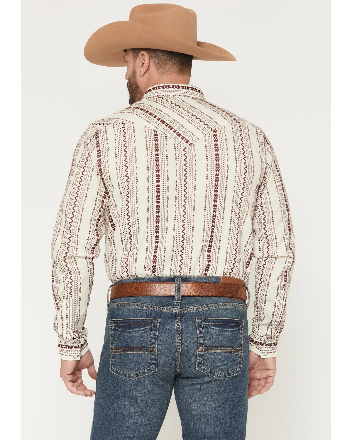 Cody James Men's Warhunt Dobby Striped Long Sleeve Snap Western Shirt sold by Cody James product image thumbnail 4