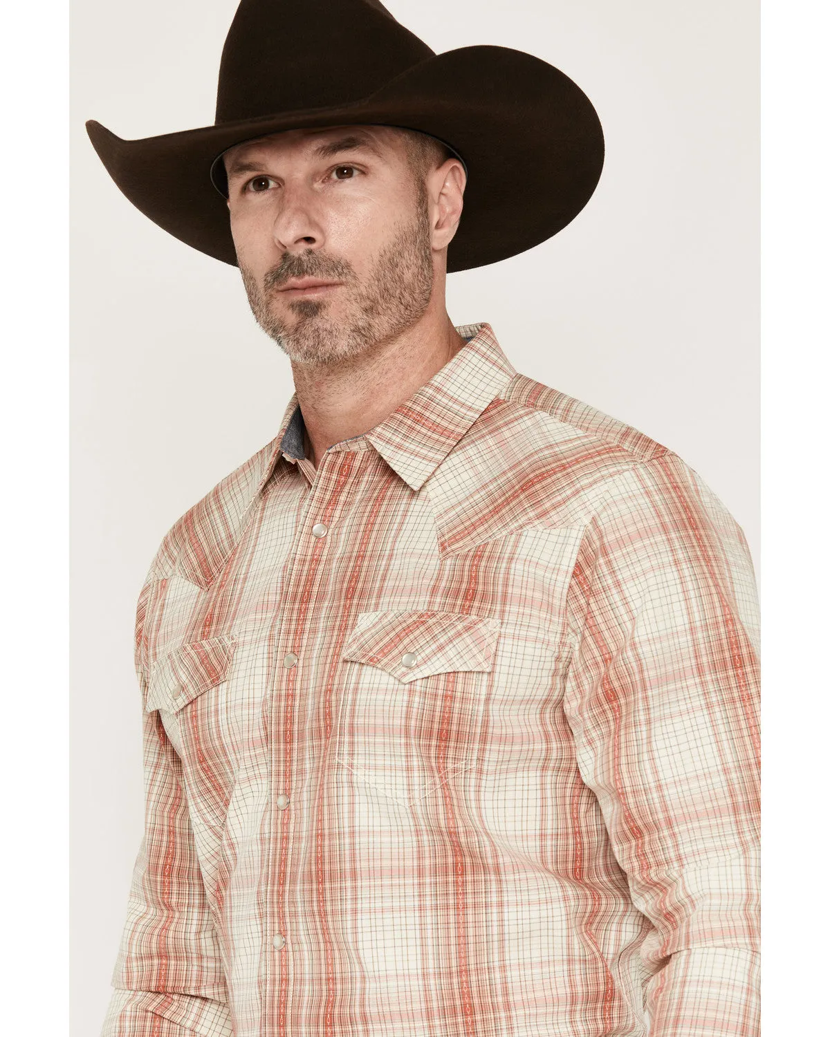 Cody James Men's Legend Dobby Plaid Print Long Sleeve Snap Western Shirt sold by Cody James product image thumbnail 2