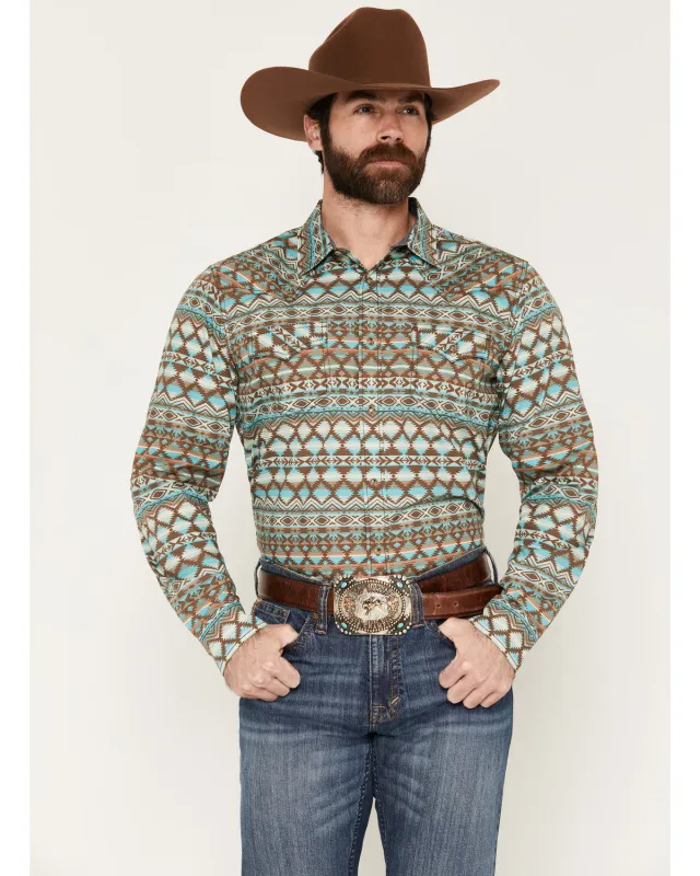Cody James Men's Woodward Southwestern Long Sleeve Snap Western Shirt made by Cody James