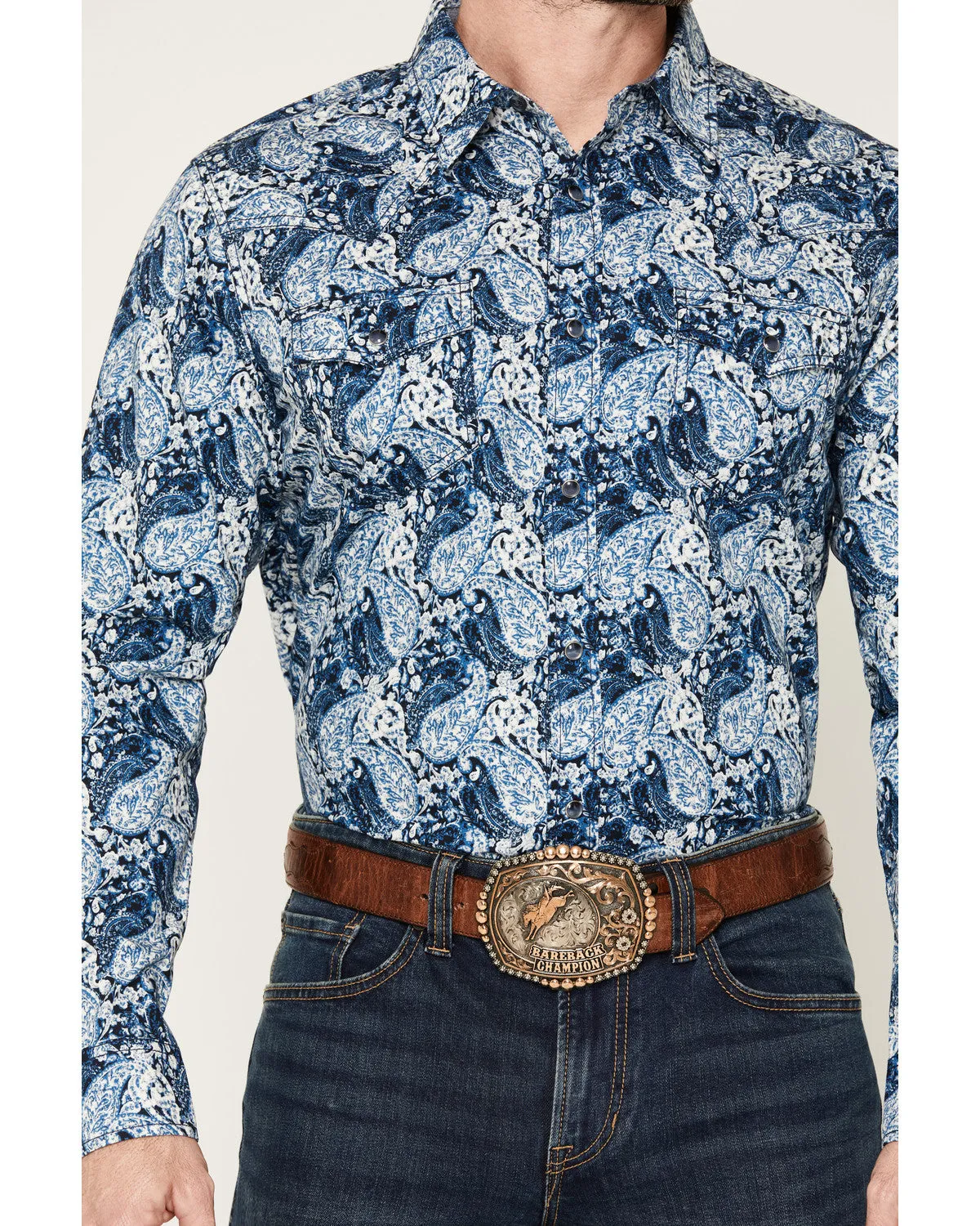 Cody James Men's Escape Route Paisley Print Long Sleeve Snap Western Shirt - Tall sold by Cody James product image thumbnail 3