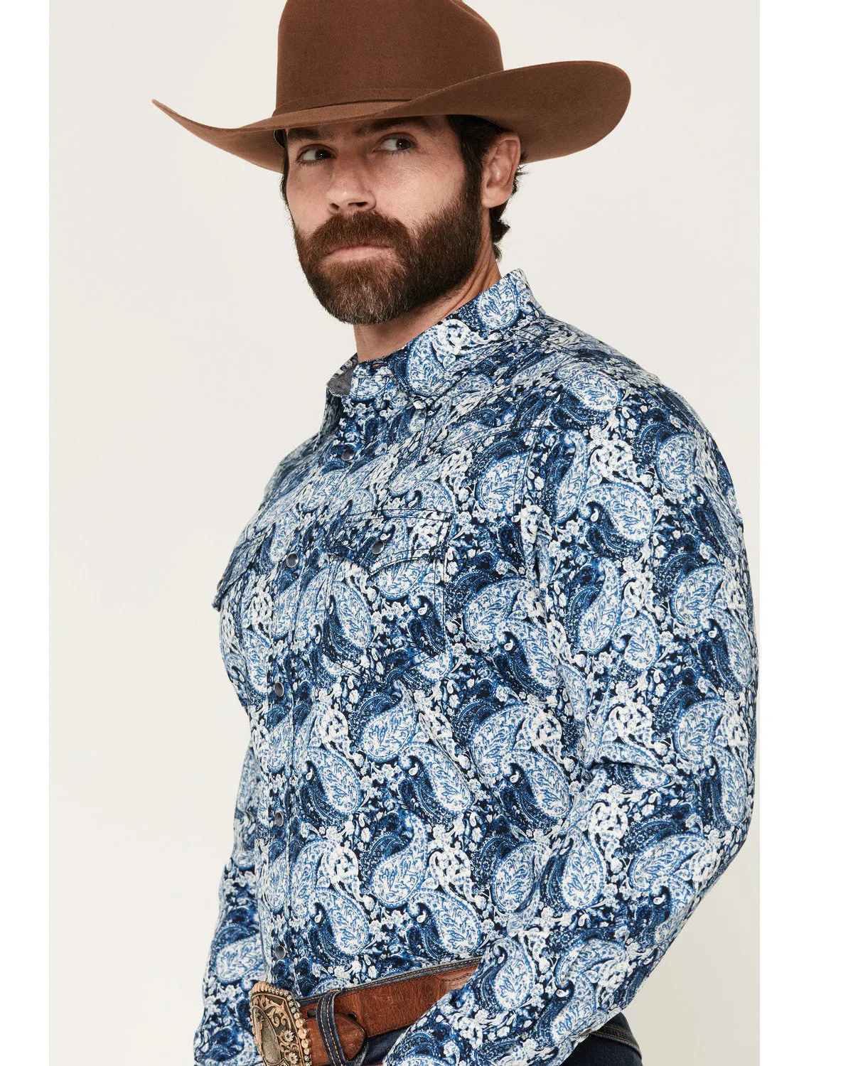 Cody James Men's Escape Route Paisley Print Long Sleeve Snap Western Shirt - Tall sold by Cody James product image thumbnail 2