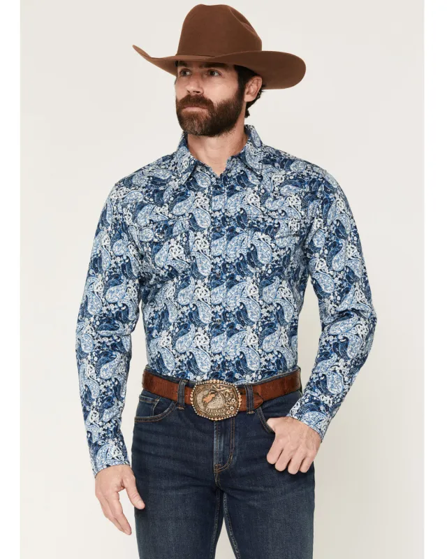 Cody James Men's Escape Route Paisley Print Long Sleeve Snap Western Shirt - Tall made by Cody James