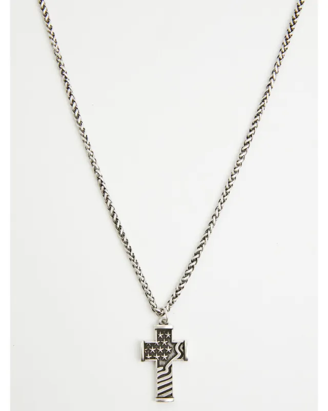 Cody James Men's Flag Cross Necklace made by Cody James