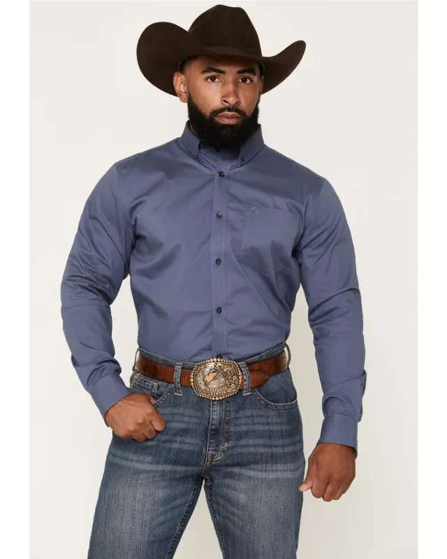 Cody James Men's Solid Long Sleeve Button-Down Stretch Western Shirt - Tall made by Cody James