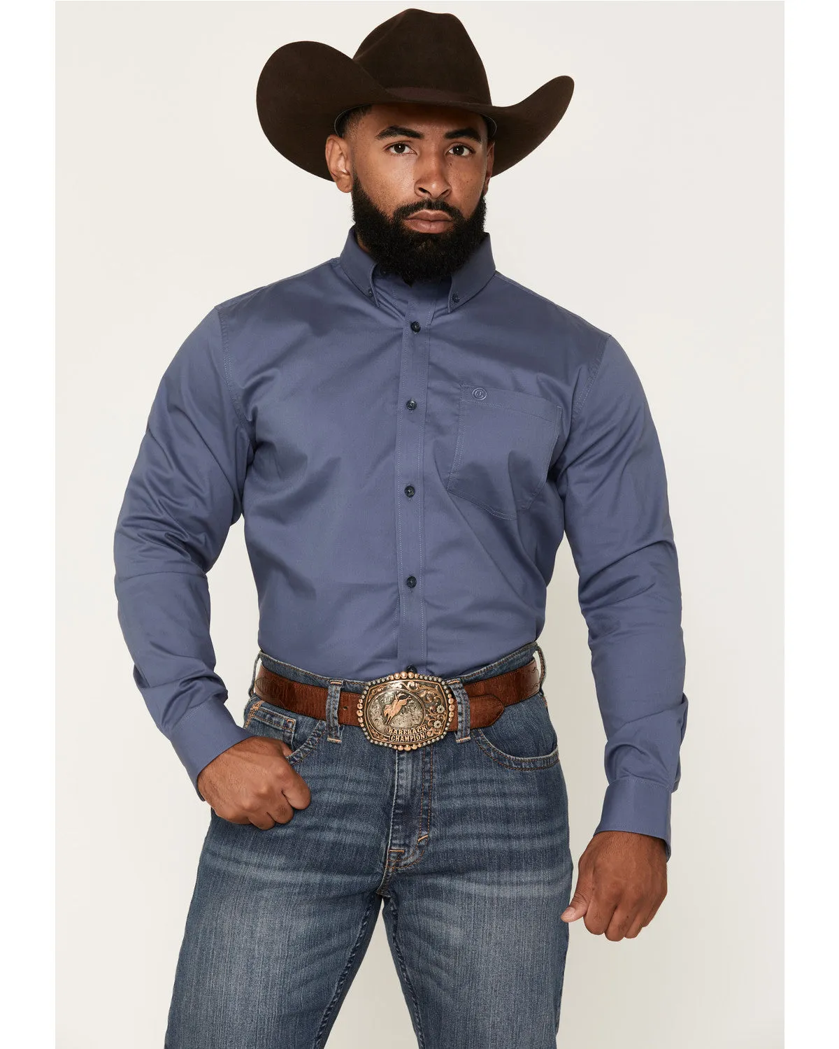 Cody James Men's Solid Long Sleeve Button-Down Stretch Western Shirt - Tall sold by Cody James