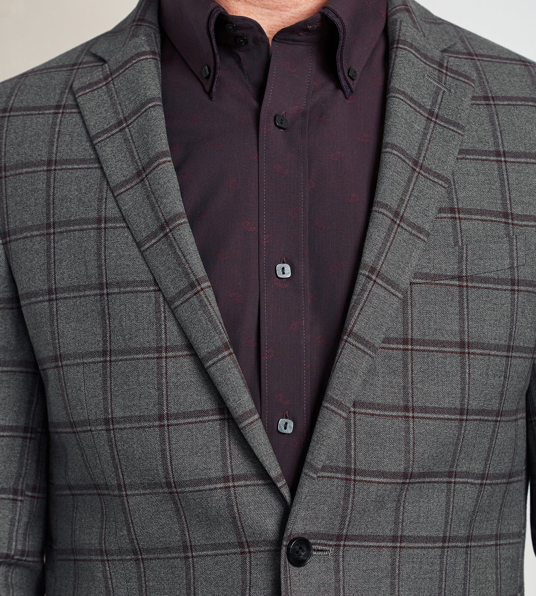 Modern Fit Stretch Check Suit Separate Jacket sold by Tip Top product image thumbnail 2