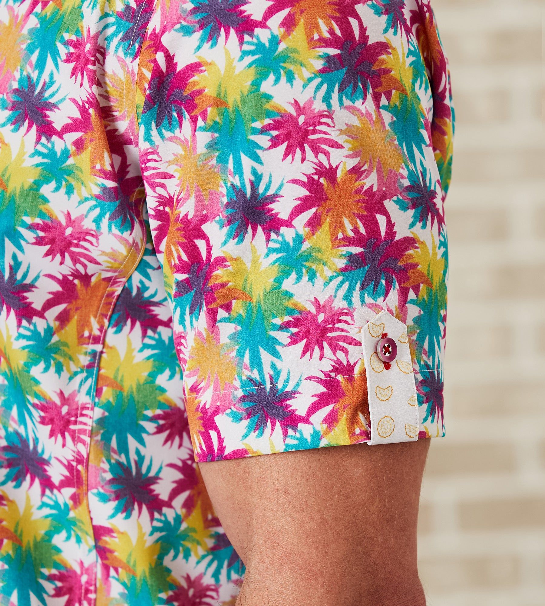 Modern Fit Short-Sleeve Tropical Print Sport Shirt sold by Tip Top product image thumbnail 4