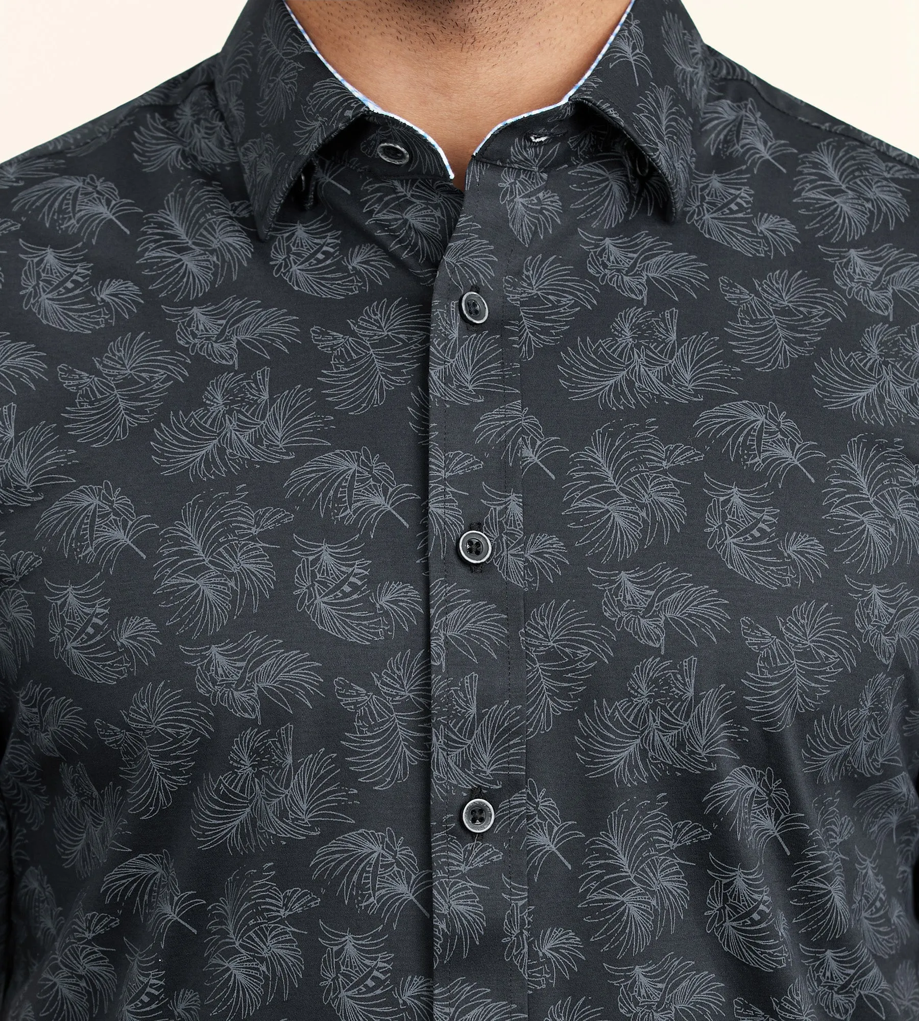 Modern Fit 360° Stretch Short Sleeve Leaf Print Sport Shirt sold by Tip Top product image thumbnail 2