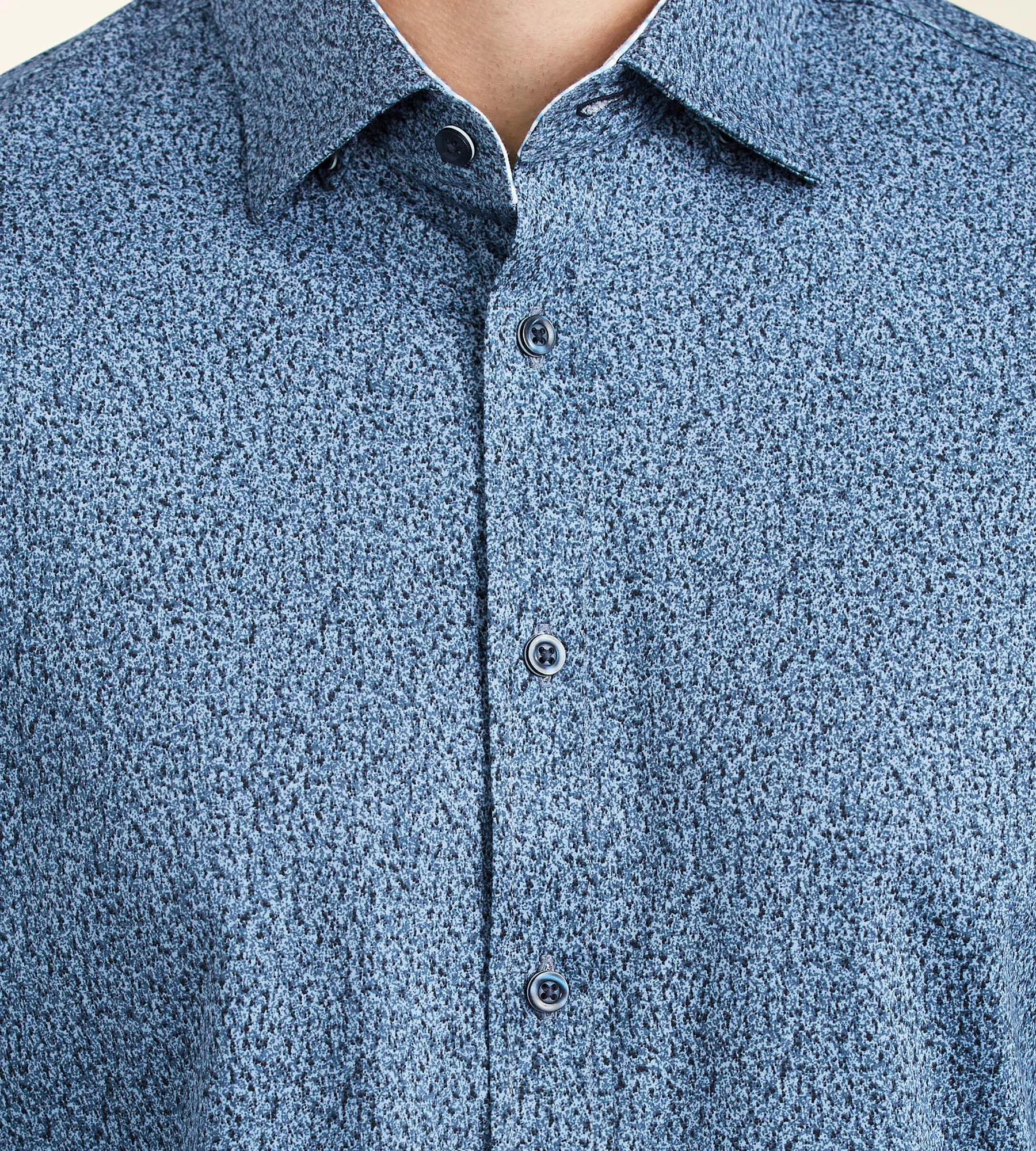 Modern Fit 360° Stretch Long Sleeve Dot Print Sport Shirt sold by Tip Top product image thumbnail 2