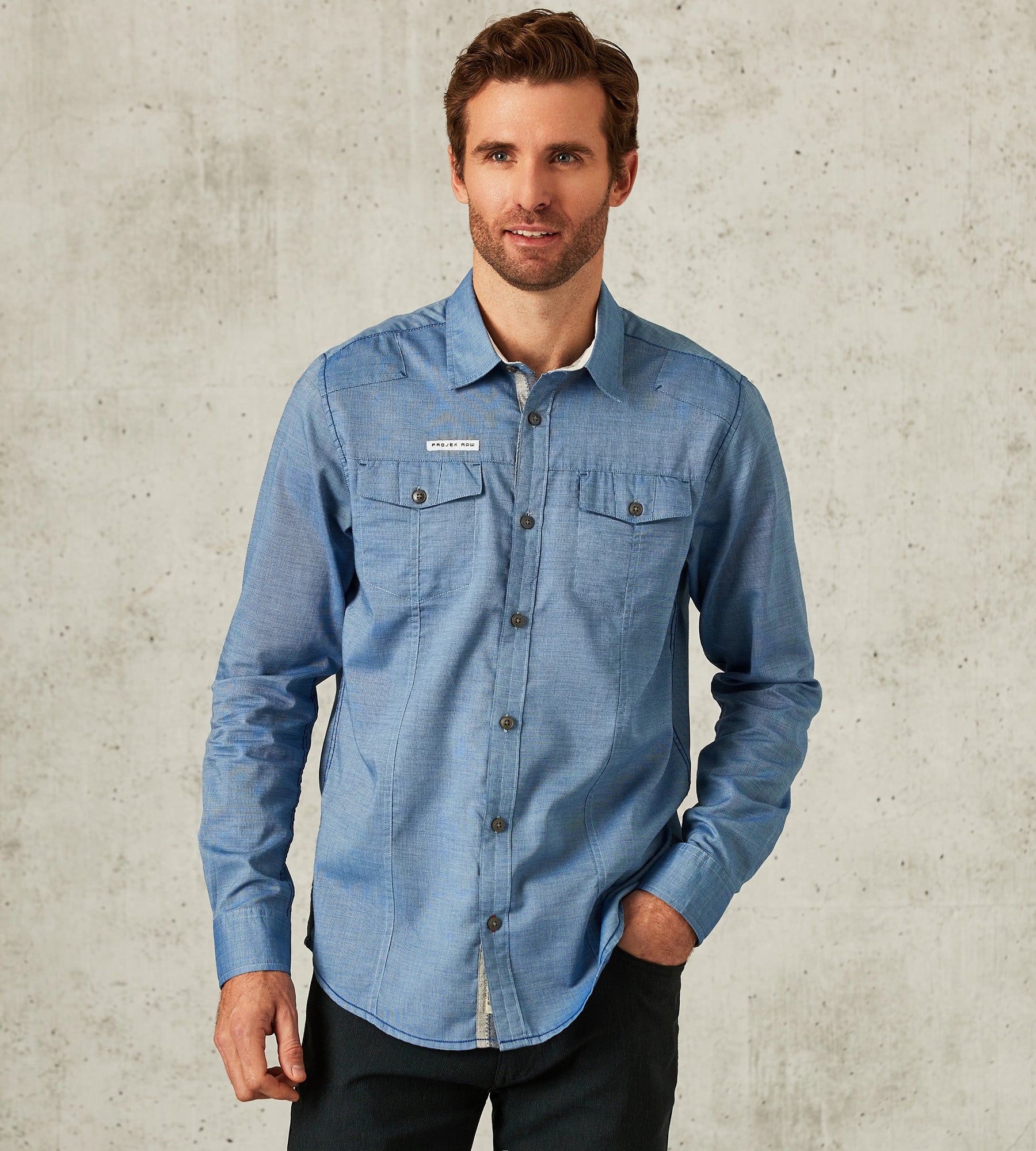 Modern Fit Long-Sleeve Sport Shirt sold by Tip Top product image thumbnail 5