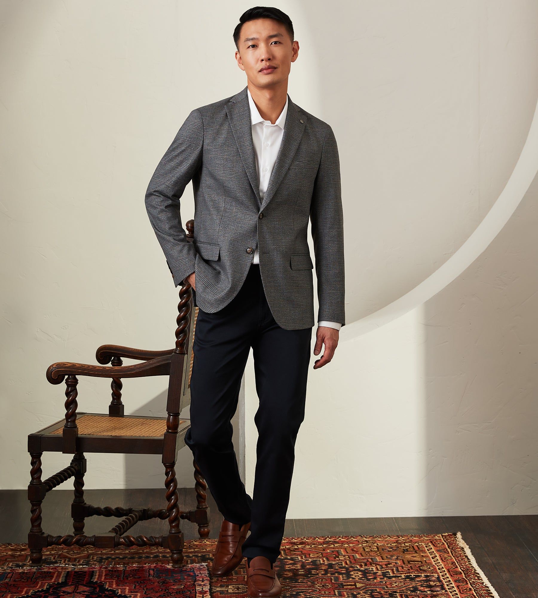 Modern Fit Woven Check Sport Jacket sold by Tip Top product image thumbnail 4