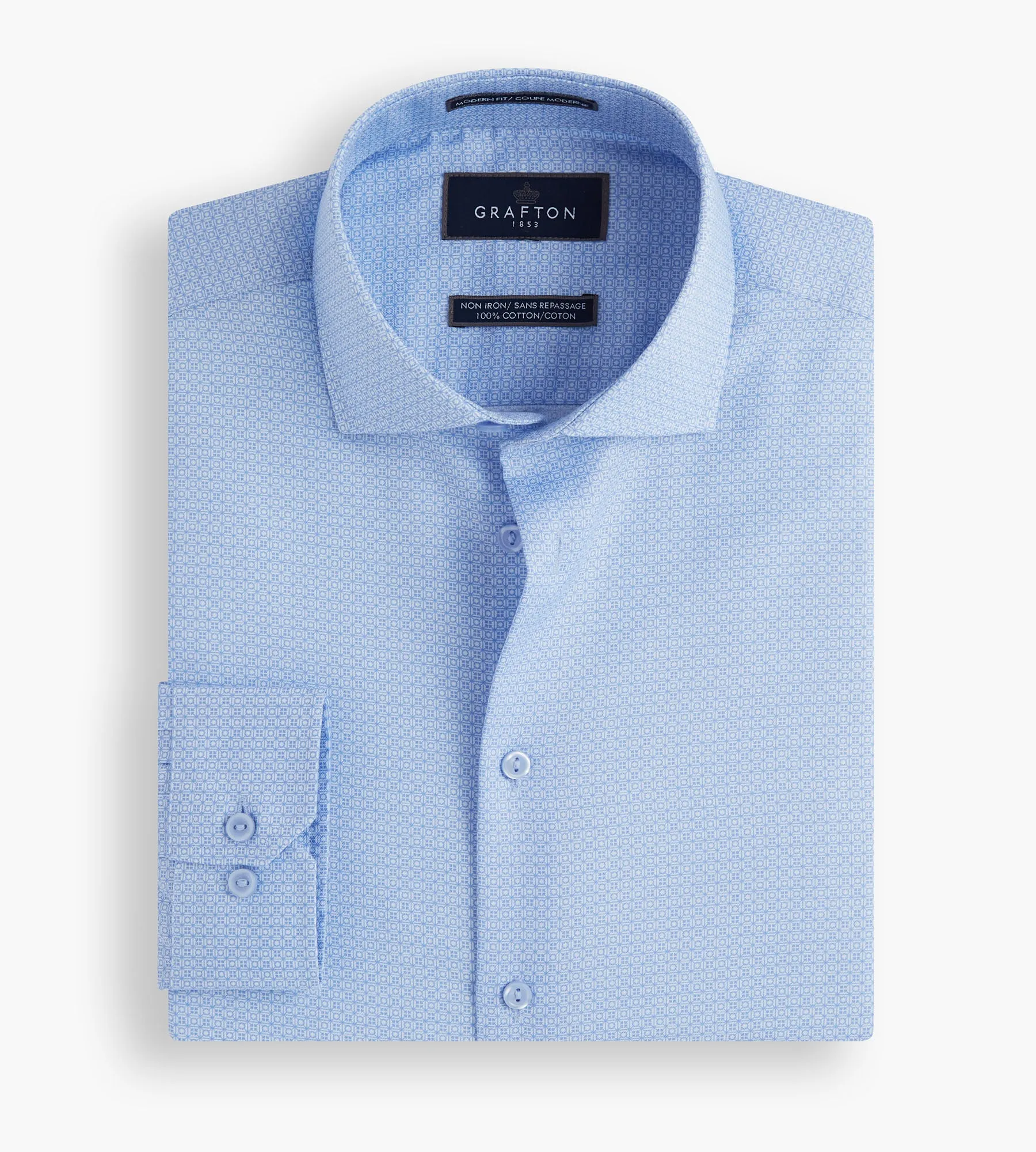 Modern Fit Geo Print Dress Shirt sold by Tip Top